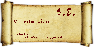 Vilhelm Dávid névjegykártya